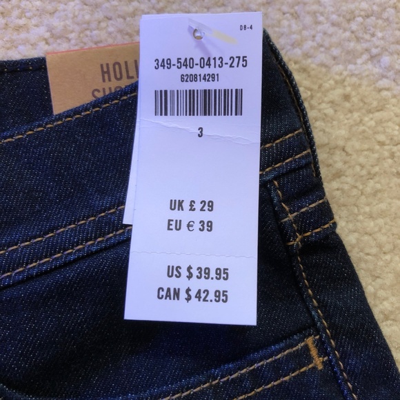 Hollister NWT Low Rise Denim Short 3" Size 3 - Picture 4 of 4
